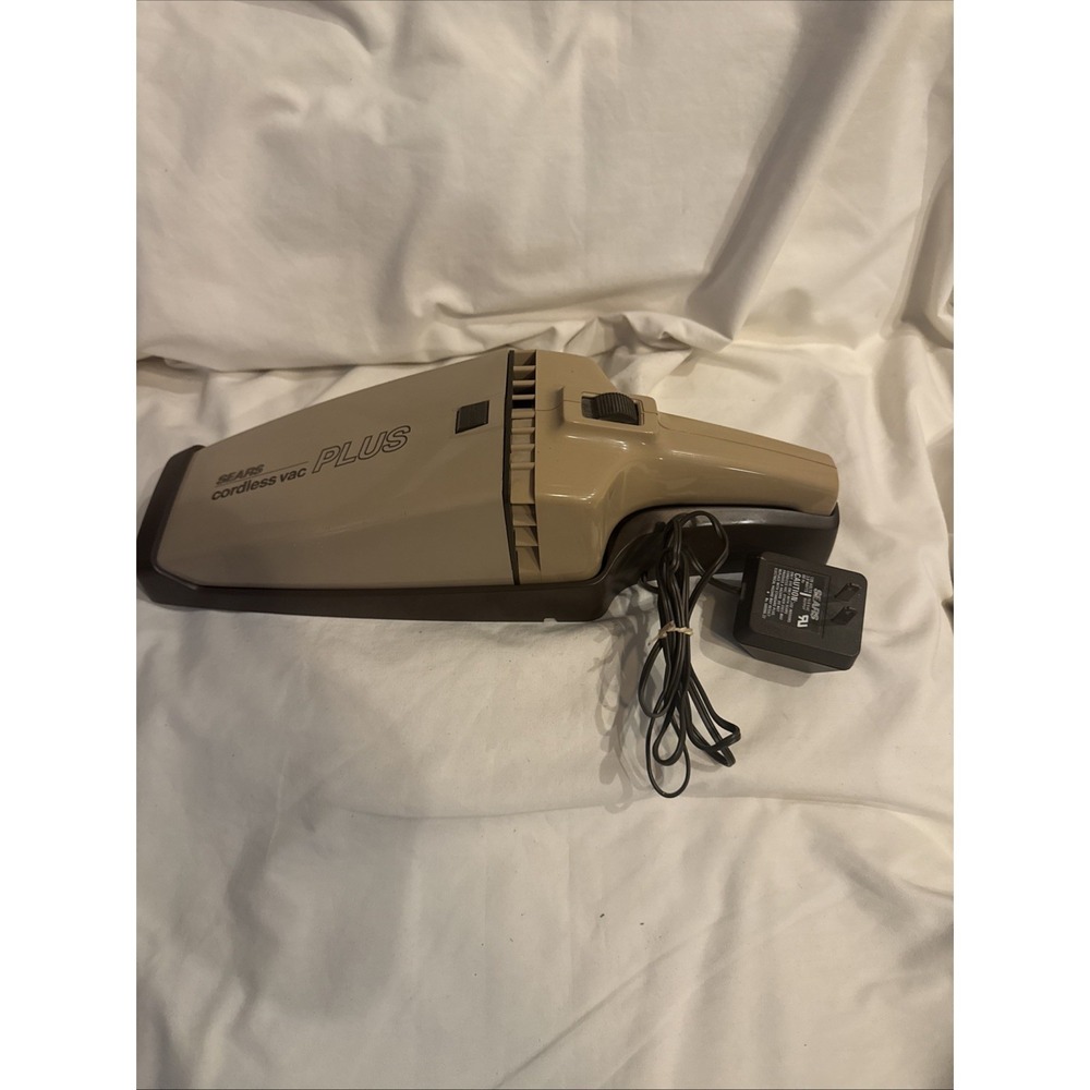 Vintage Sears Cordless Vacuum Handheld DustBuster with charger tested & works
